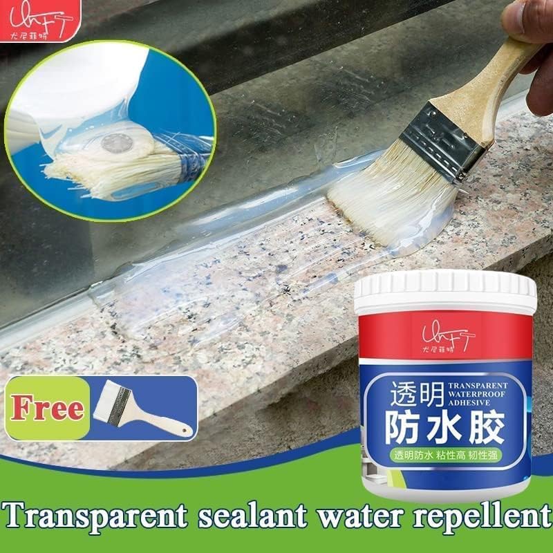 Crystal clear sealant adhesive for bathroom roof and plumbing packaging | DropDash
