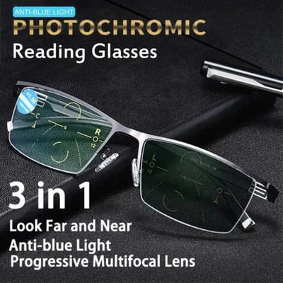 Anti-Blue Light Progressive Reading Glasses premium anti-blue light reading glasses for digital protection front view