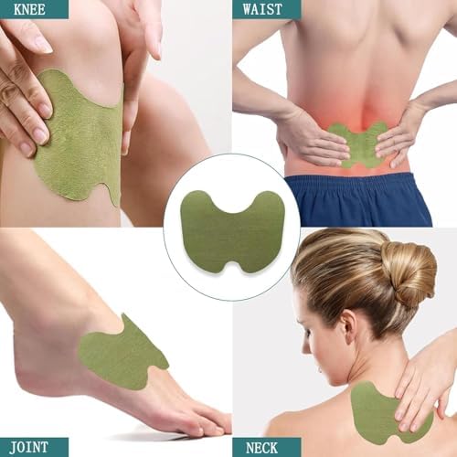 Wormwood Knee Pain Relief Patches self-heating technology for 12-hour joint pain relief application guide